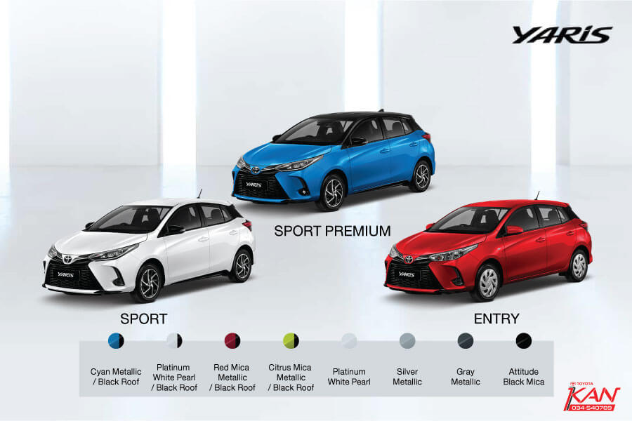 color-yaris-2020 รีวิว New Yaris 2020 สปอร์ตจัดเต็ม