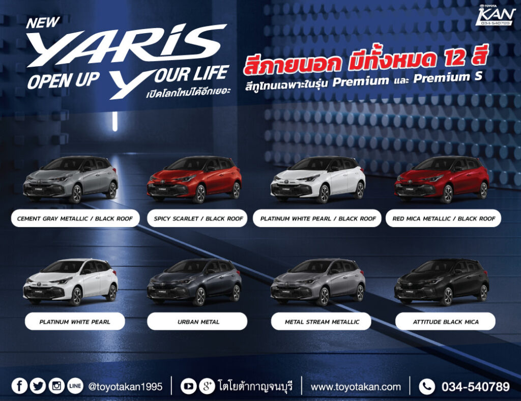 สี-1024x788 โฉมใหม่! New TOYOTA YARIS 2023