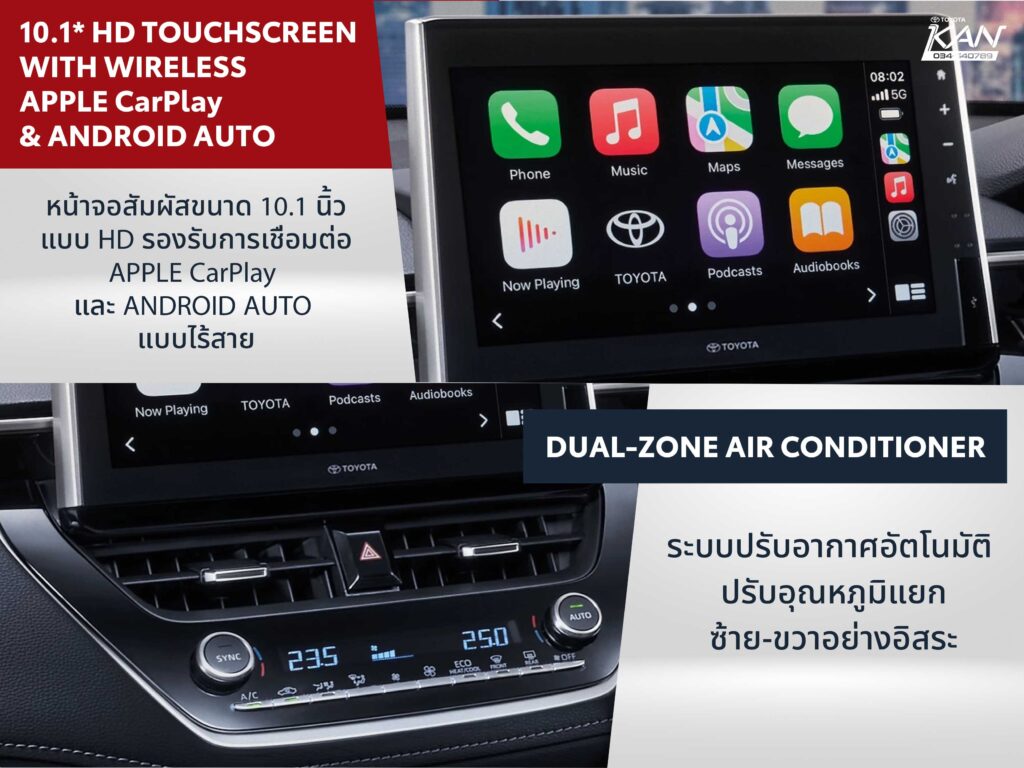 ภายใน01-1024x768 ราคาและสเปค NEW Corolla Cross 2024