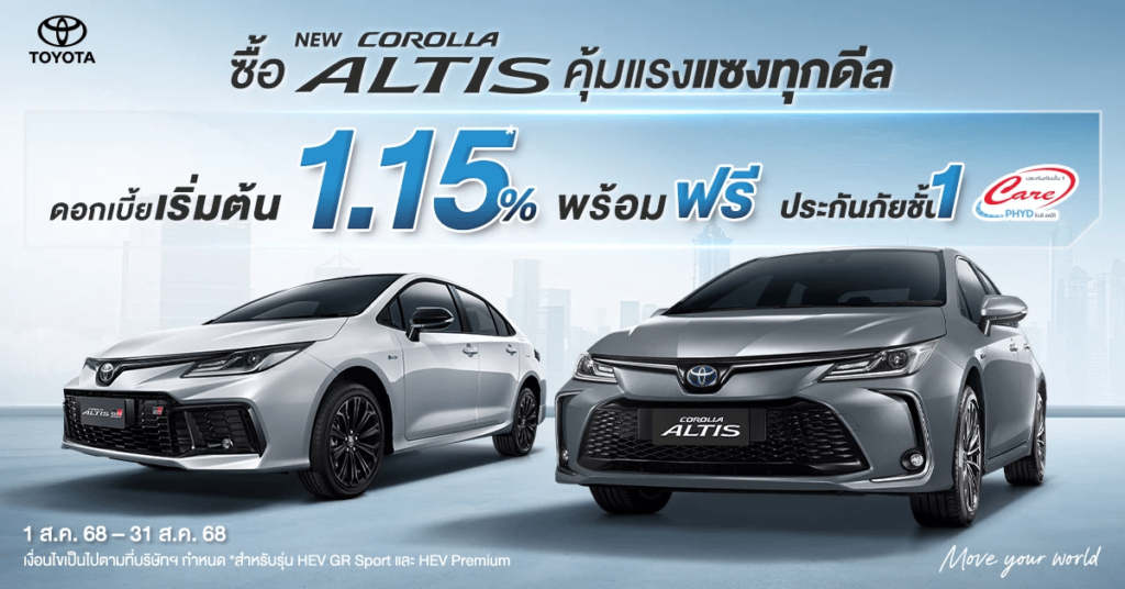 promotion-corolla-altis-1-1024x536 NEW COROLLA ALTIS รุ่น HEV GR SPORT และ HEV PREMIUM